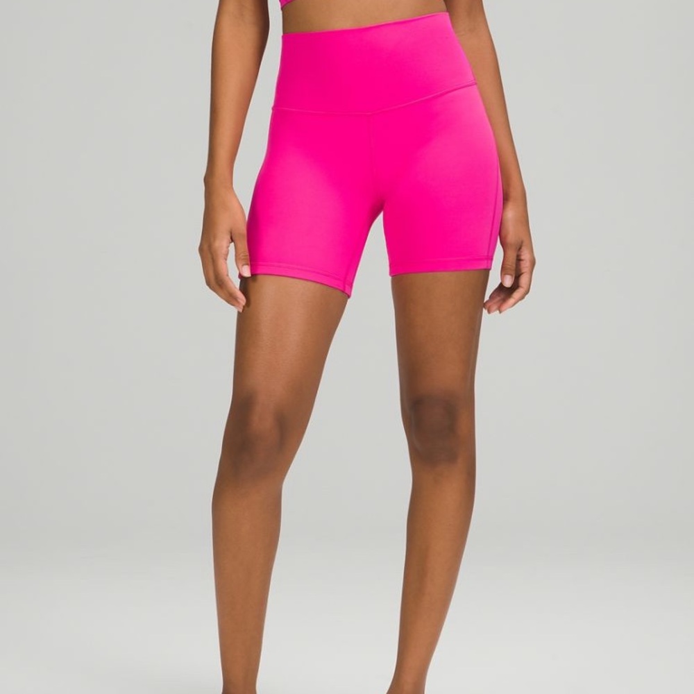 sonic pink align shorts